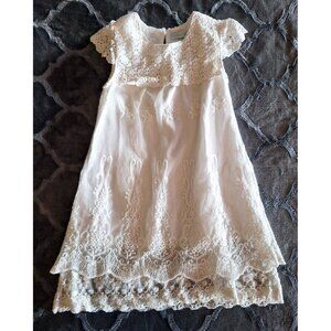 Just Couture Girls Ivory Lace Cottagecore Dress/Size 4